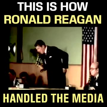 This is how President Ronald Reagan handle the media...