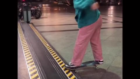 New ways to skateboard 😬 It's one centimetre