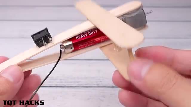 How to make A Plane with DC Motor - Toy Wooden Plane DIY