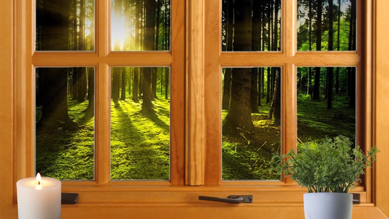 Relaxing Window #4 - FOREST BIRDS SOUND SCAPE | Nature Sounds | Relaxing Sounds