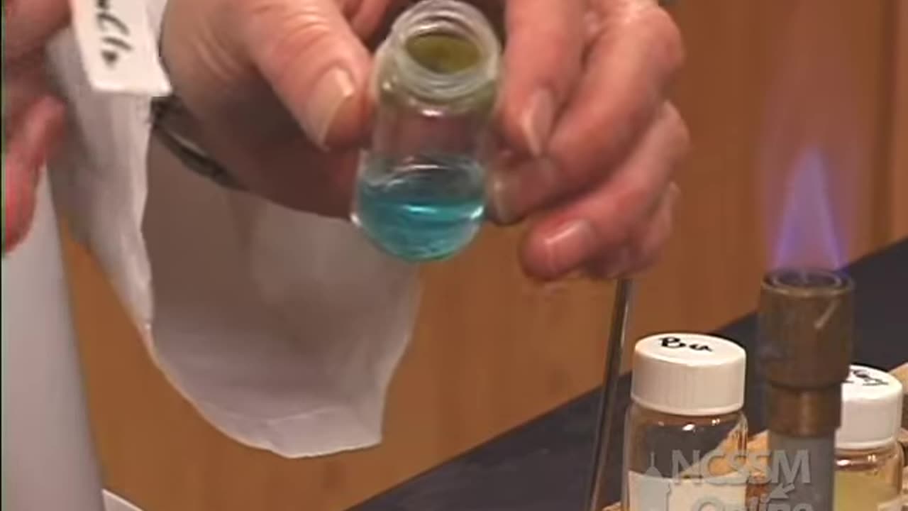 Flame Tests of Metal Ions, With Labels
