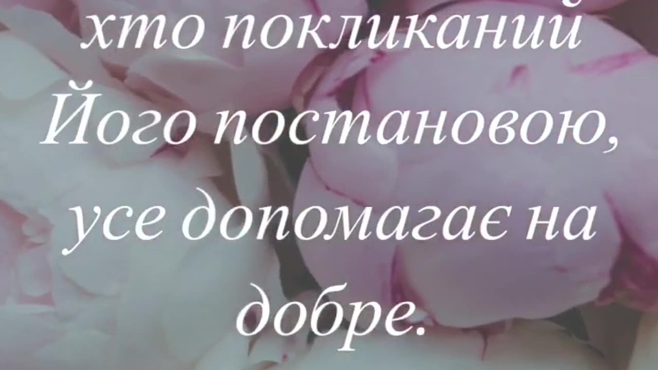 І знаємо, що тим, хто любить Бога, хто покликаний Його постановою, усе допомагає на добре