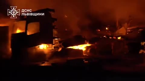 Lviv region. The rescuers extinguished the fire that arose as a result of the