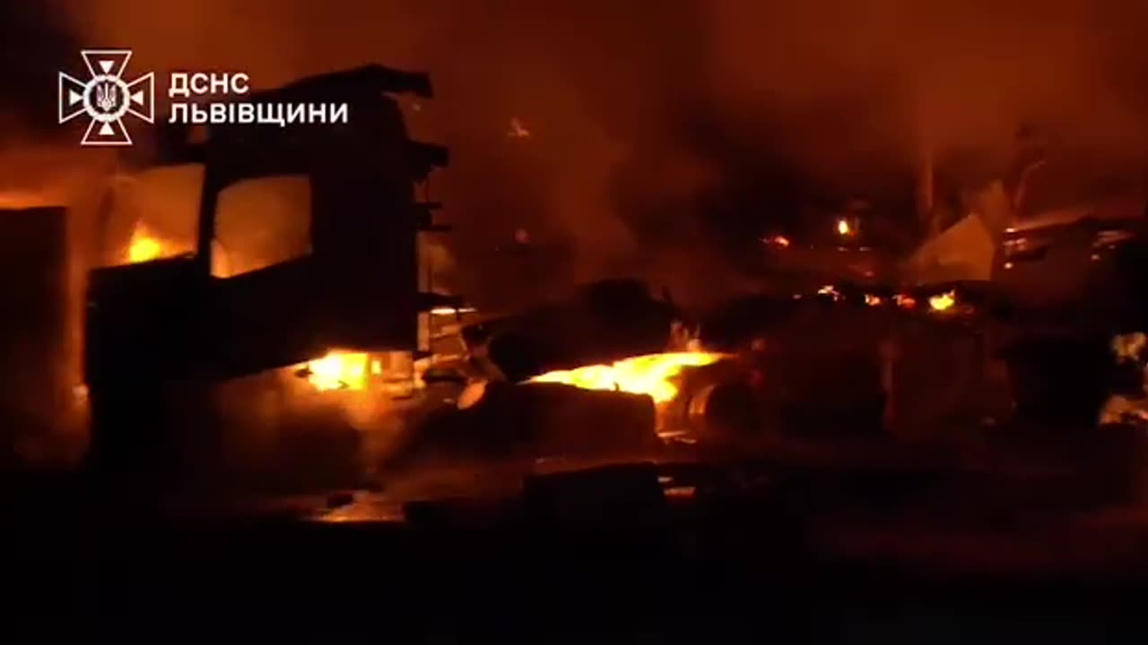 Lviv region. The rescuers extinguished the fire that arose as a result of the