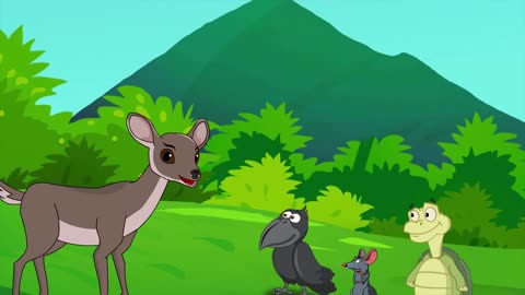Four Friends. Moral Story for kids