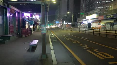 Bus information system in Korea anyang city