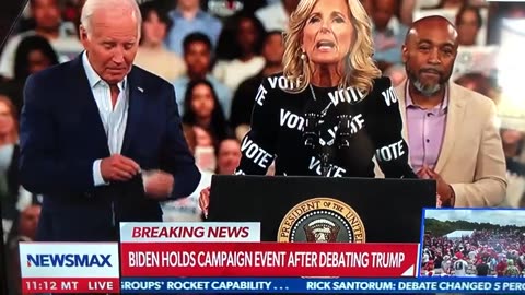 After The Debate, Joe Goes To A Rally