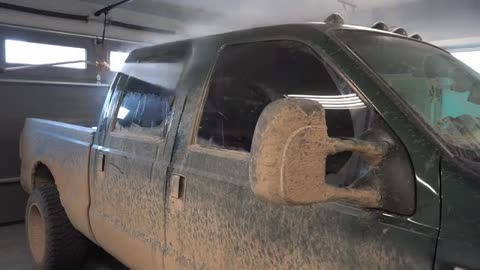 Car cleaning satisfying mud cleaning