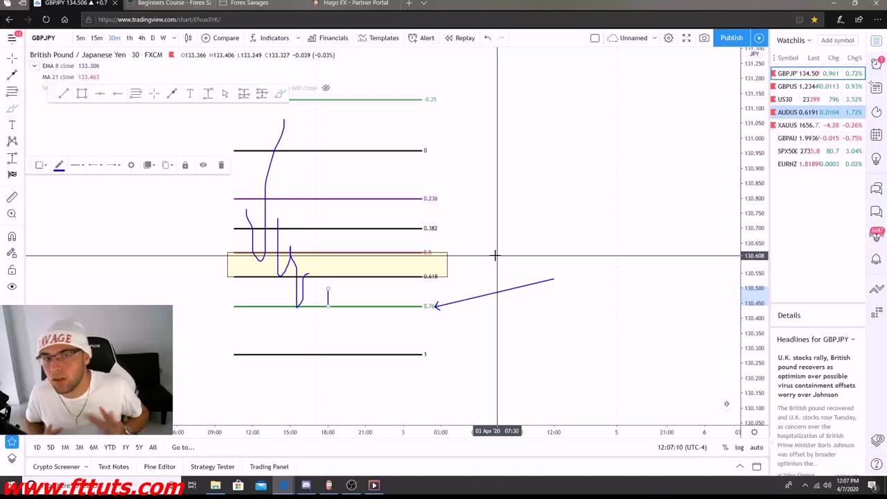 Daniel Savage Forex Trading Course: Explaining the FIB Levels And Zones