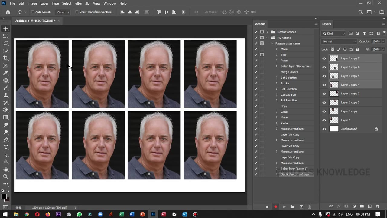 Passport Size Photo in Photoshop in Tamil