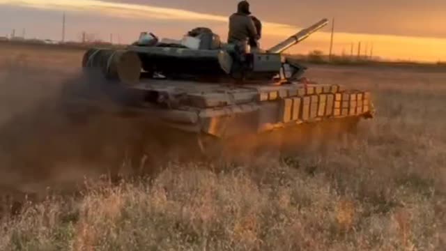 Ukrainian Tank Moving Forward