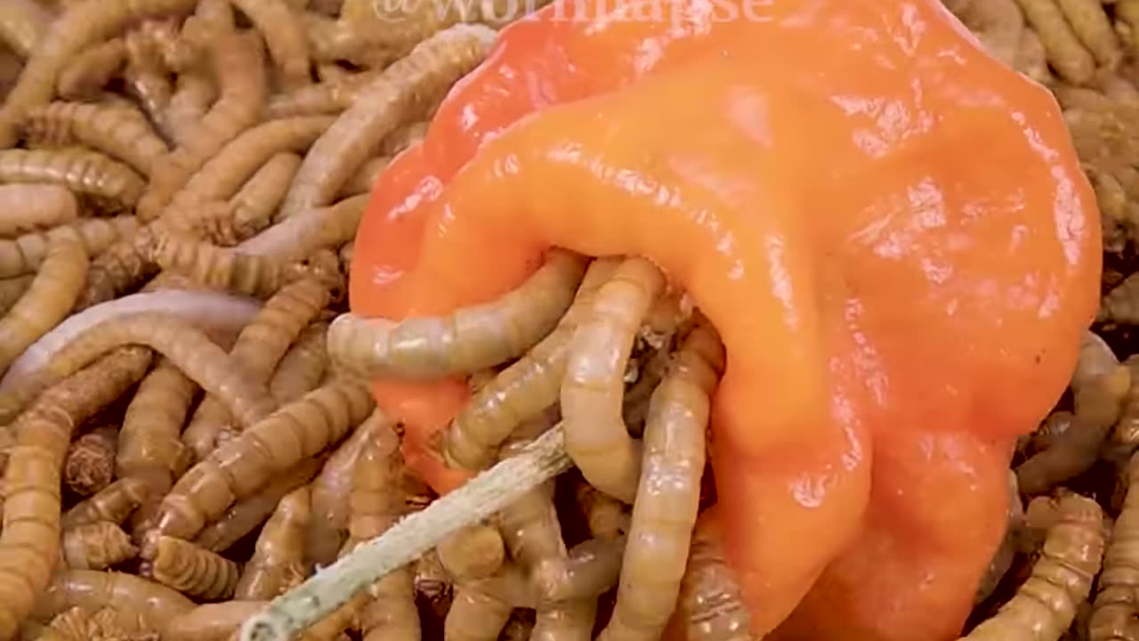 Meal worms vs Crab