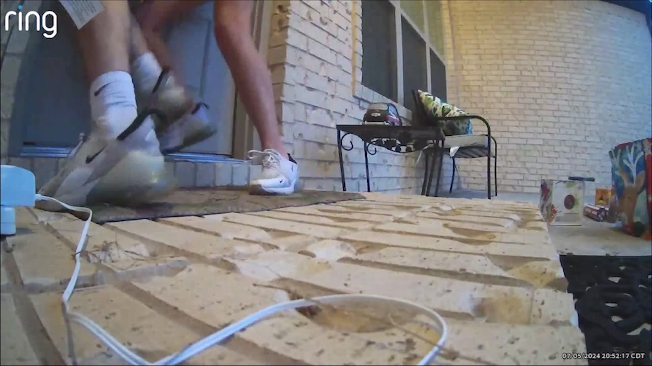 Fireworks Mishap Sends Family Running Inside