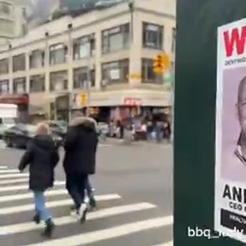 People in NYC are putting up wanted posters targeting health insurance company CEOs.mp4