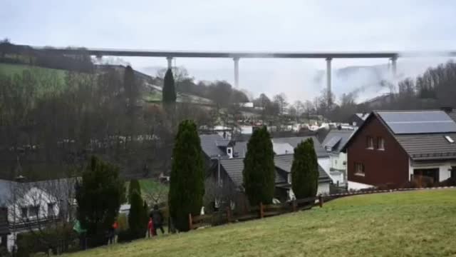 In the west of Germany, a huge 500-meter-long autobahn was dismantled in just seconds