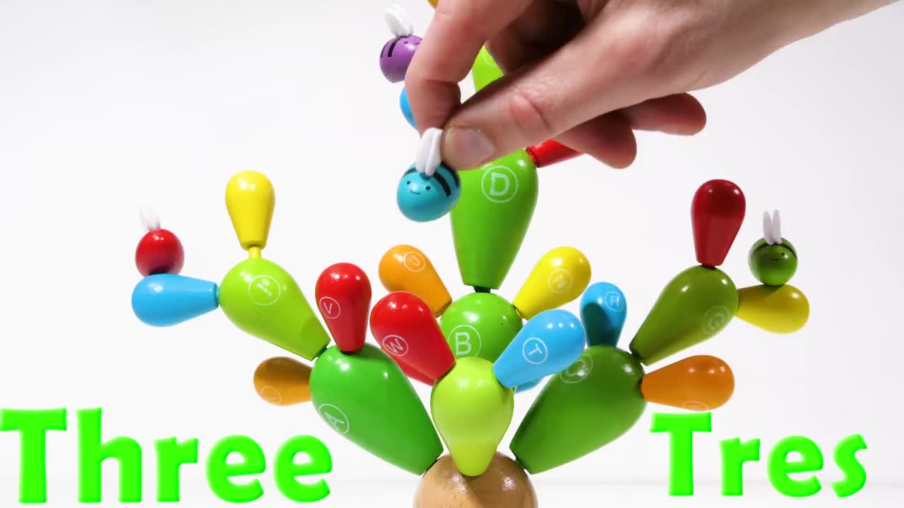 Toy Bee Learning Video for Toddlers - Learn Spanish and English Colors, Numbers, and Words for Kids!