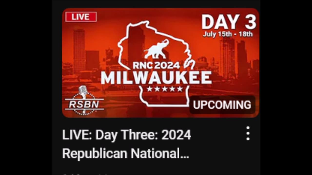 LIVE: Day Three: 2024 Republican National Convention in Milwaukee, Wisconsin