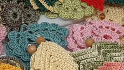 Craft design and crochet earrings