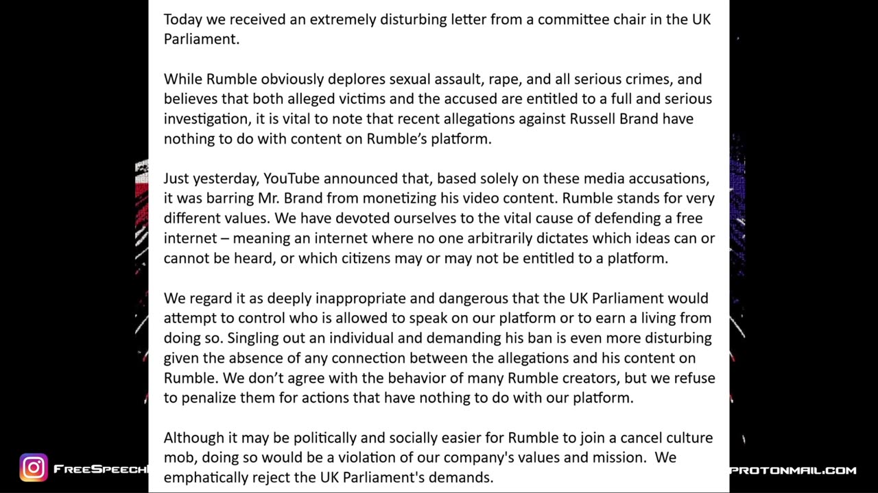 UK MP requests Rumble demonetize Russell Brand