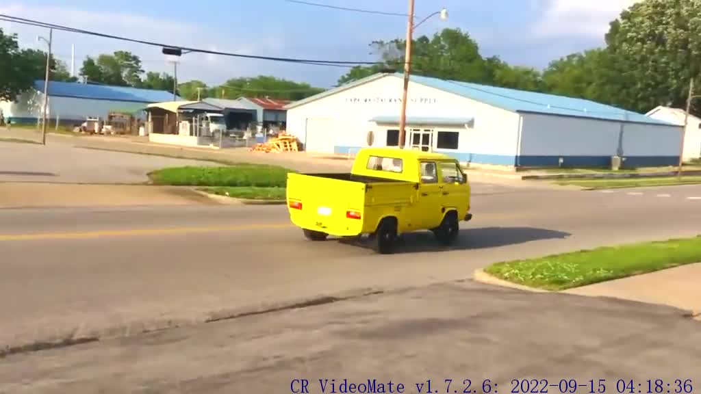 Performance display of yellow pickup truck