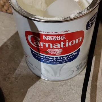 Drinking Nestle Carnation Instant Nonfat Dry Milk, Dbn, MI, 9/22/23