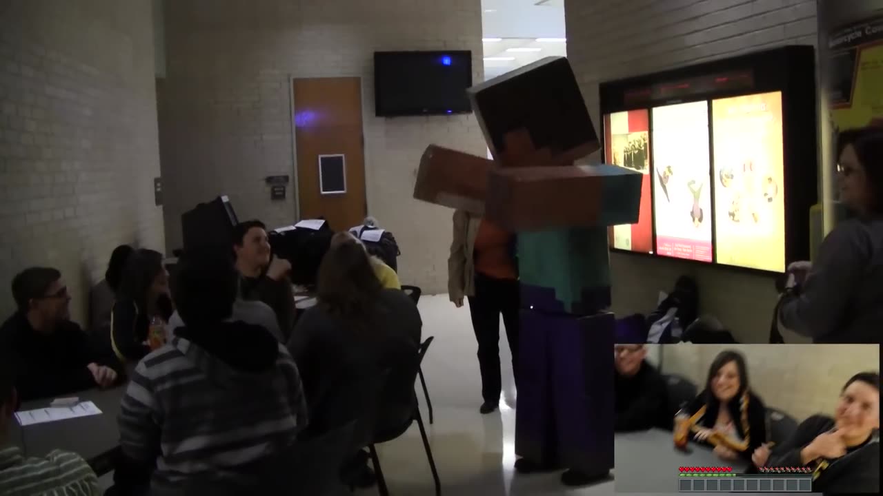 Real Life Minecraft Steve Goes to School