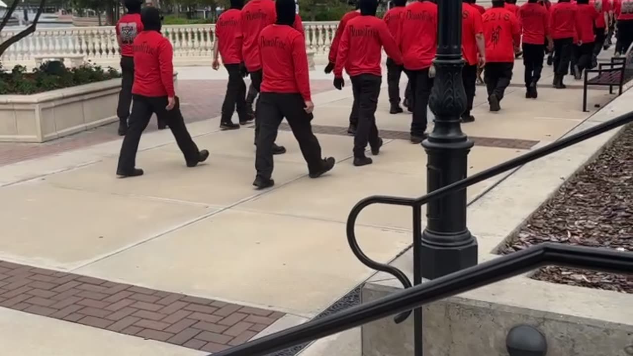 Masked Nazis march with Flags at Crane’s Roost Park in Altamonte Springs, FL