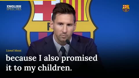 English speech Lionel Messi