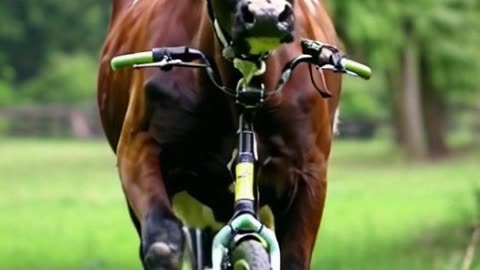 Cow cycling video