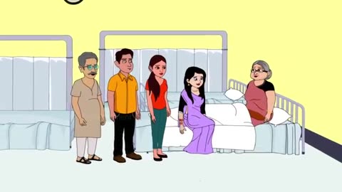 Saas Bahu ki ladai l cartoon animation video