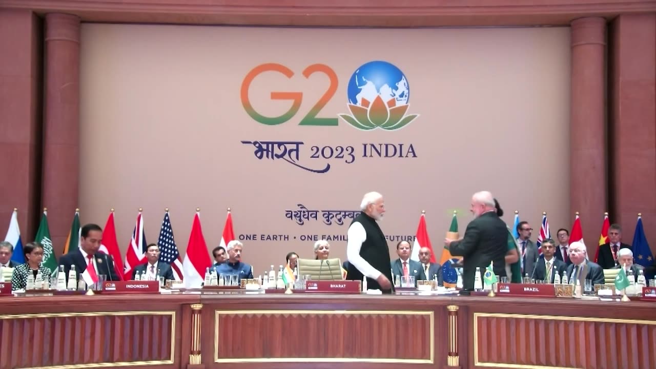 G20 members hand over saplings from their respective countries to PM Narendra Modi