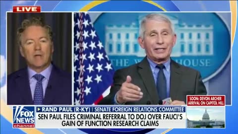 MASSIVE: Rand Paul Makes Criminal Referral To The DOJ For Fauci