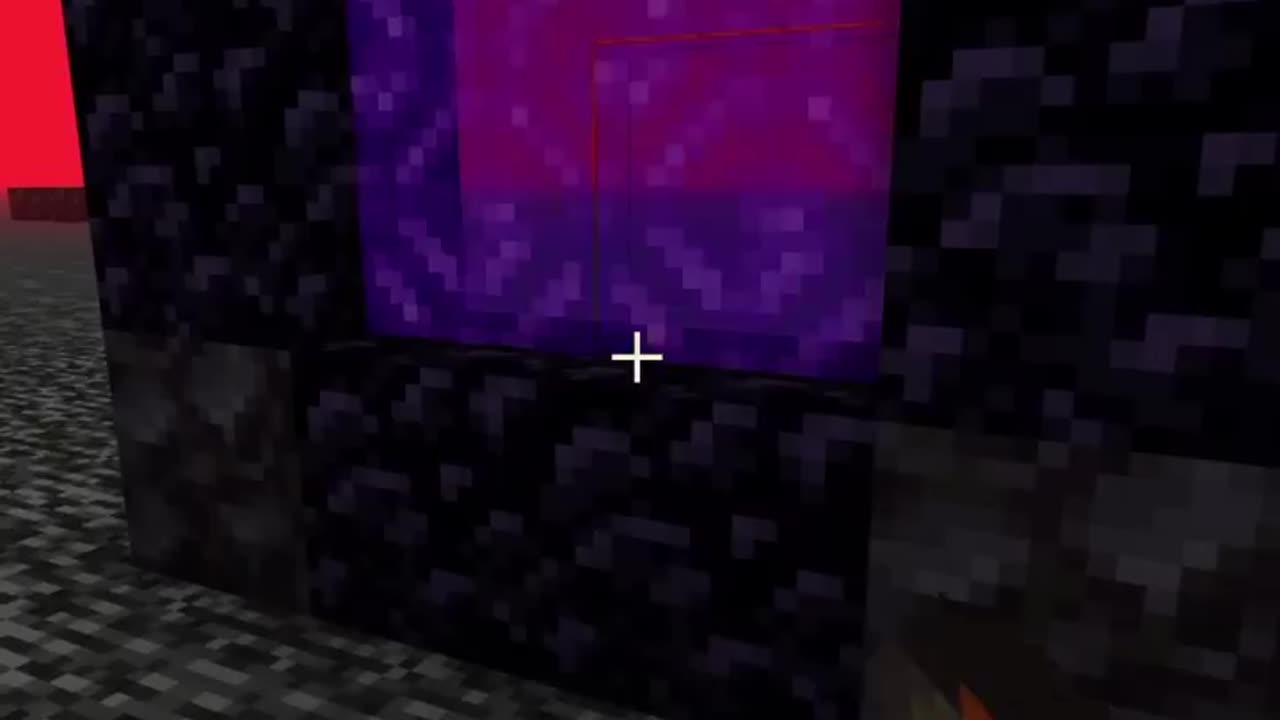 Escaping the Minecraft nether with no items.