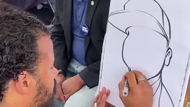 Senator Sharif Street was happy to get drawn by Alani J… but did he like the sketch