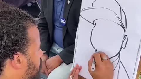 Senator Sharif Street was happy to get drawn by Alani J… but did he like the sketch