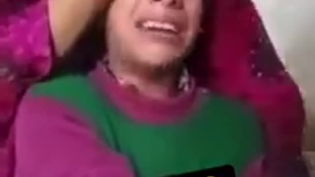 Boy's reaction when getting injection