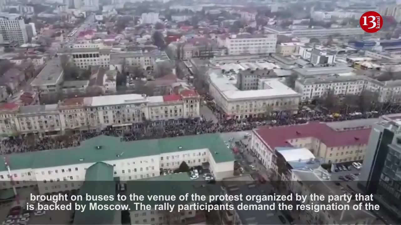 Pro-Russian forces take to streets in Moldova - Russia seeking to create chaos in country