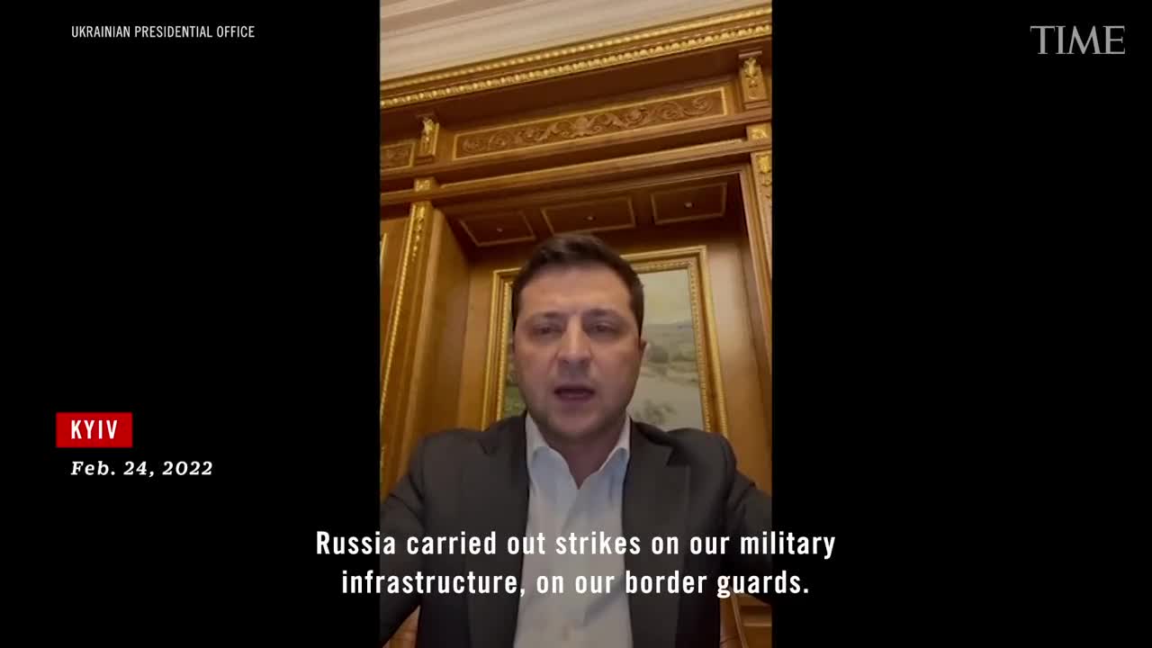 Ukraine's President Volodymyr Zelenskyy Declared Martial Law