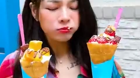 Seoul street food MUKBANG🌭🍭 #shorts #funny #viral