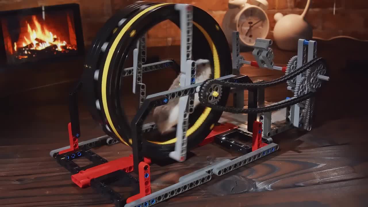 One 🐹 Power Lego Motor - Is It Possible_ #lego #asmr #experiment #moc #hamster
