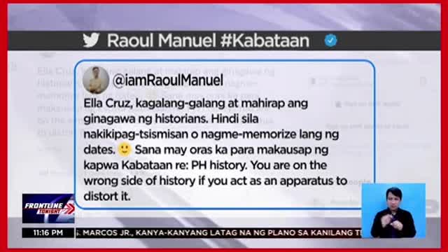 Mga historian, pinuna angpahayag ni Ella Cruz그