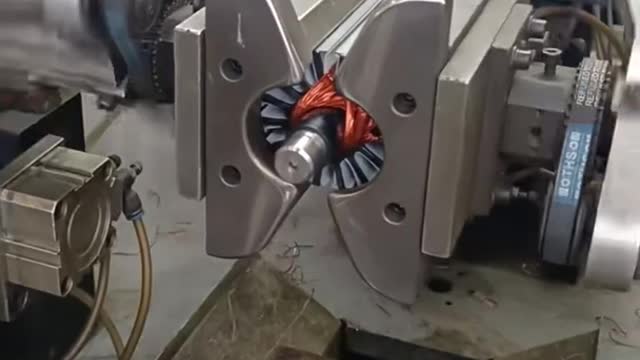 Winding dc motor rotor