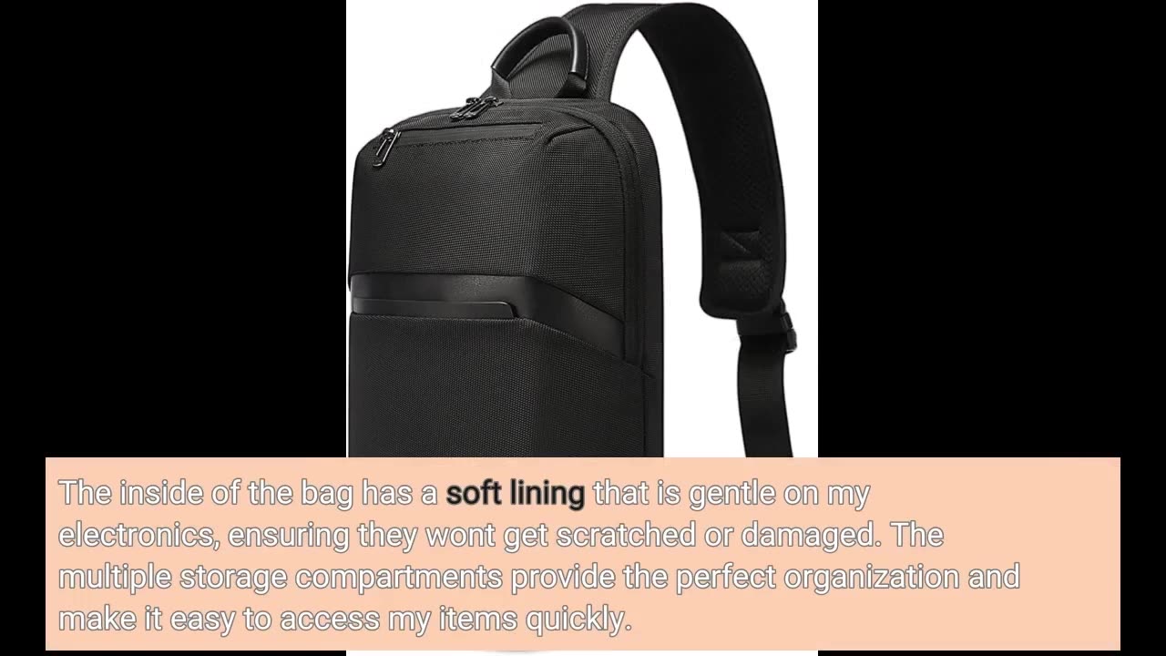 Real Comments: BANGE Sling Bag, Waterproof Men's Chest Bag Shoulder bags Crossbody Sling Backpa...