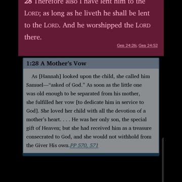 Bible Commentary 18: MOTHER'S DAY - 1 Samuel 1:28 #bible #shorts