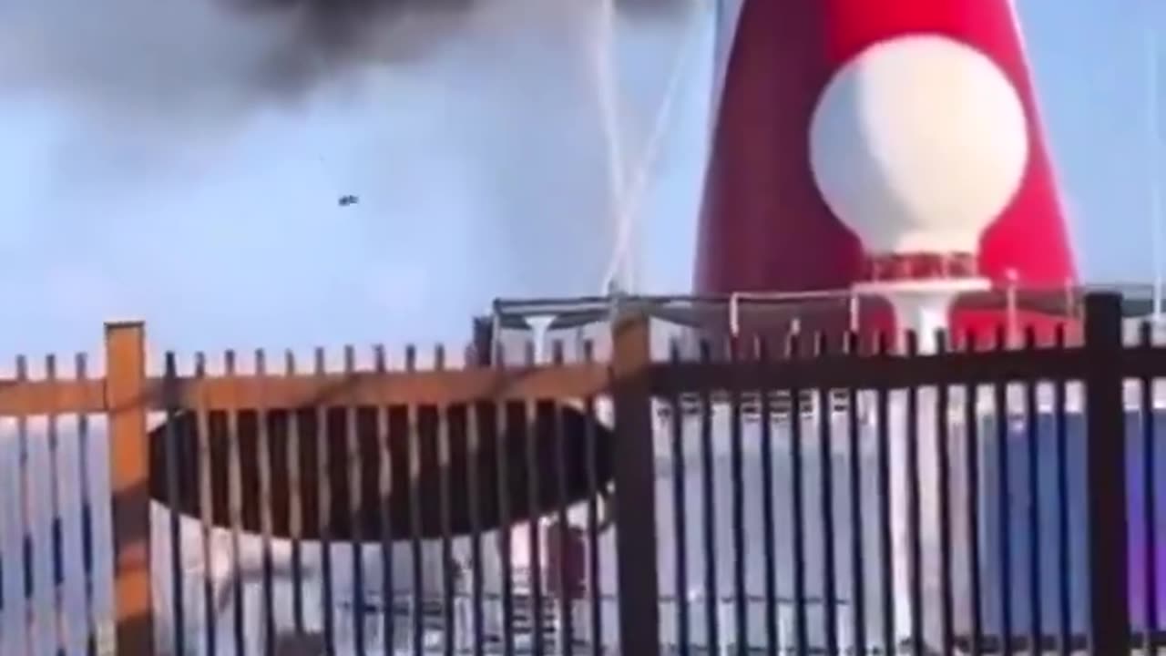 Carnival Cruise Ship CAUGHT ON FIRE