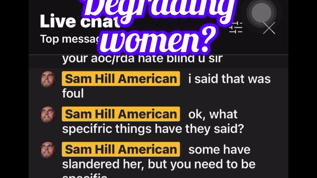 SAM HILL AMERICAN: SLANDERER PRE-LIVE SPERGS