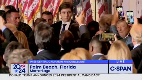 6'7 Barron Trump TOWERS Over The Rest Of The Crowd