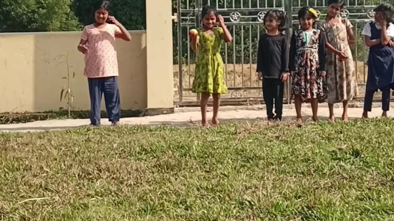 School children playing game ❤️