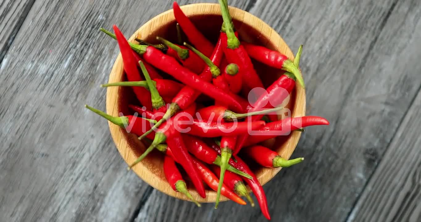 Bowl of bright chili pepper