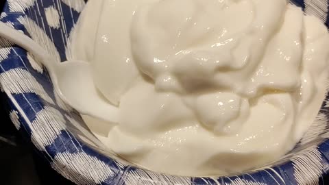 Eating Kroger Blended Vanilla Lowfat Yogurt, Dbn, MI, 9/12/23